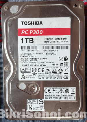 Hard Disk Toshiba 1TB 100% Health Genuine